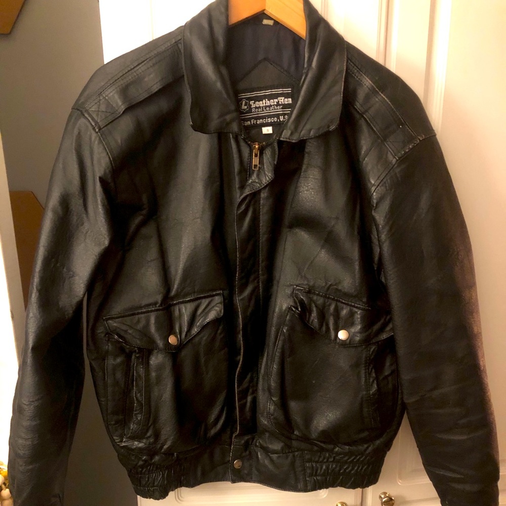 Vintage Aviator Leather Men Jacket